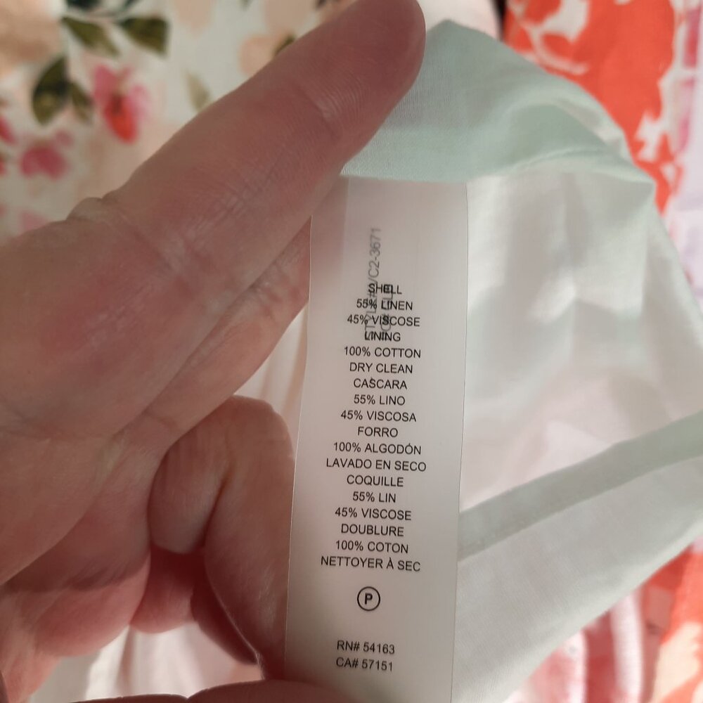 Vince Camuto Linen Off the Shoulder Floral Dress - Picture 8 of 10